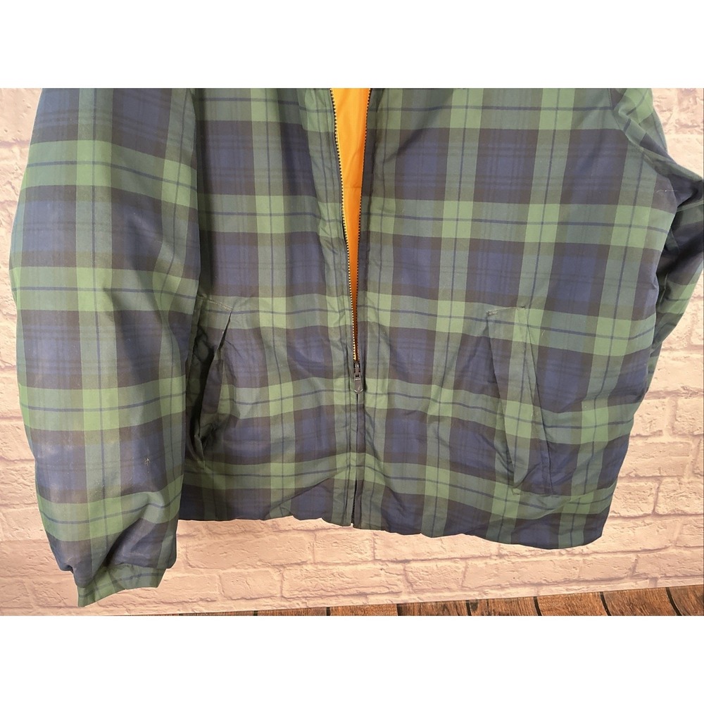 Nautica Mens Vtg Reversible Puffer Down Fill Winter Coat Jacket Plaid Tartan XL - Picture 5 of 11